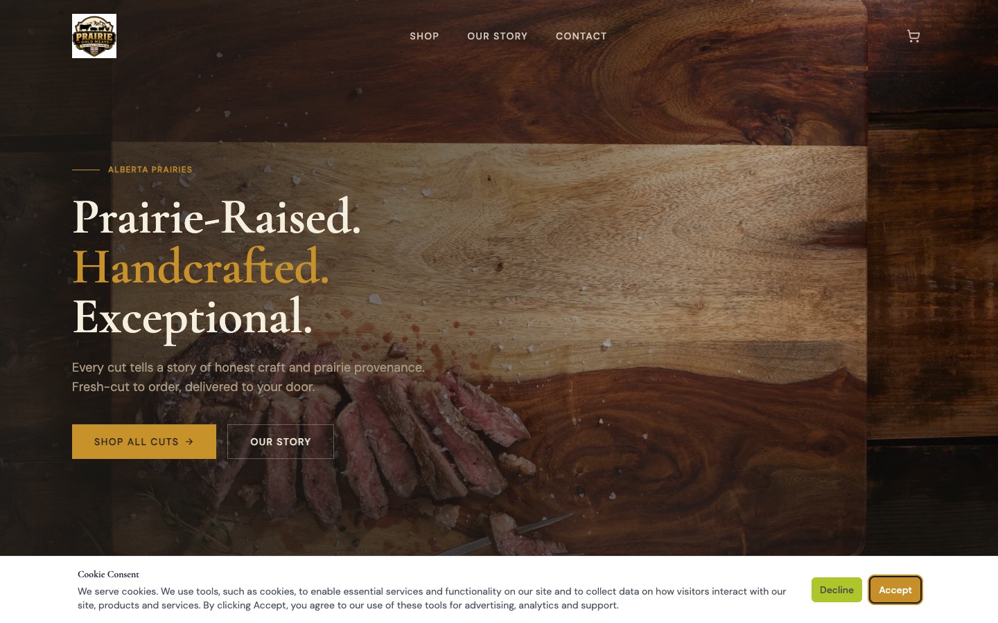 The current homepage